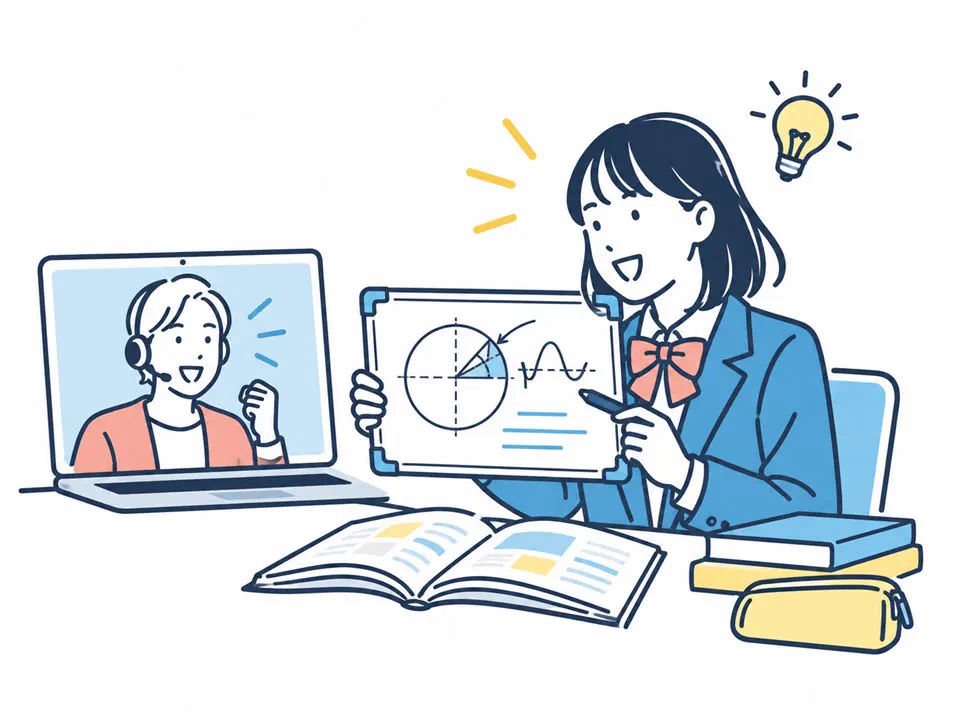 逆授業で本質的な理解を深める高校生のイラスト